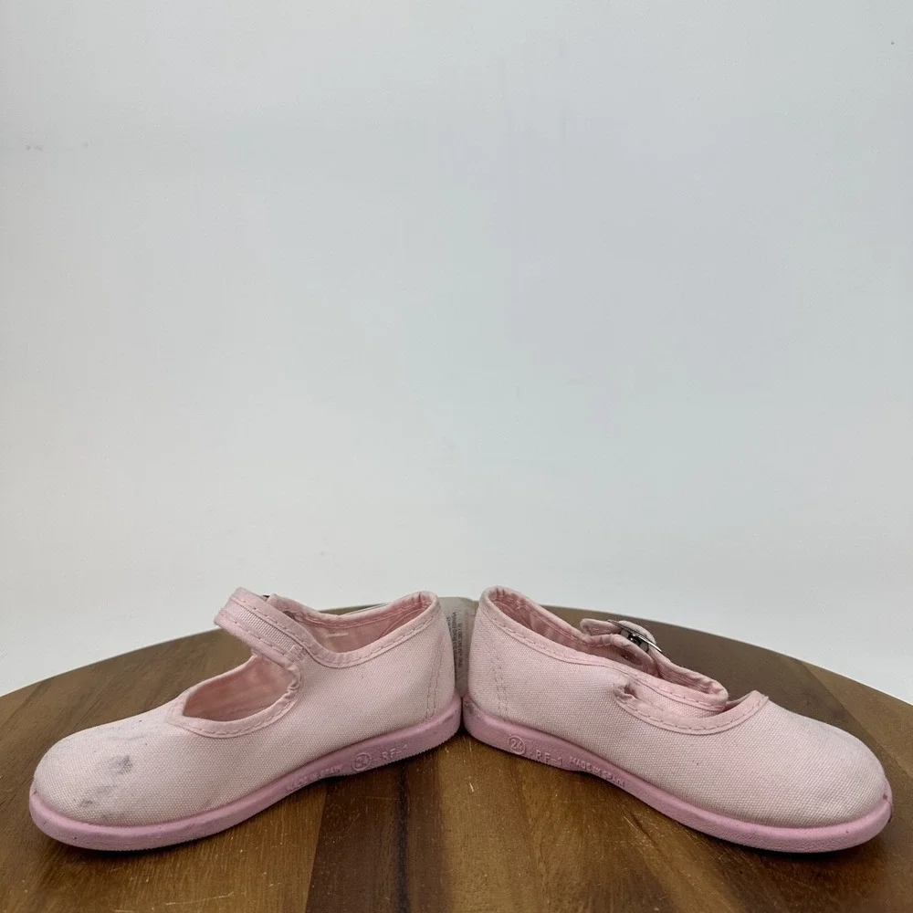 New Little Kids Cienta Pink Canvas Comfort Casual Mary Jane Shoes Size 7.5 C NWT
